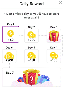 daily reward