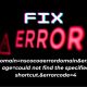 errordomain=nscocoaerrordomain&errormessage=could not find the specified shortcut.&errorcode=4