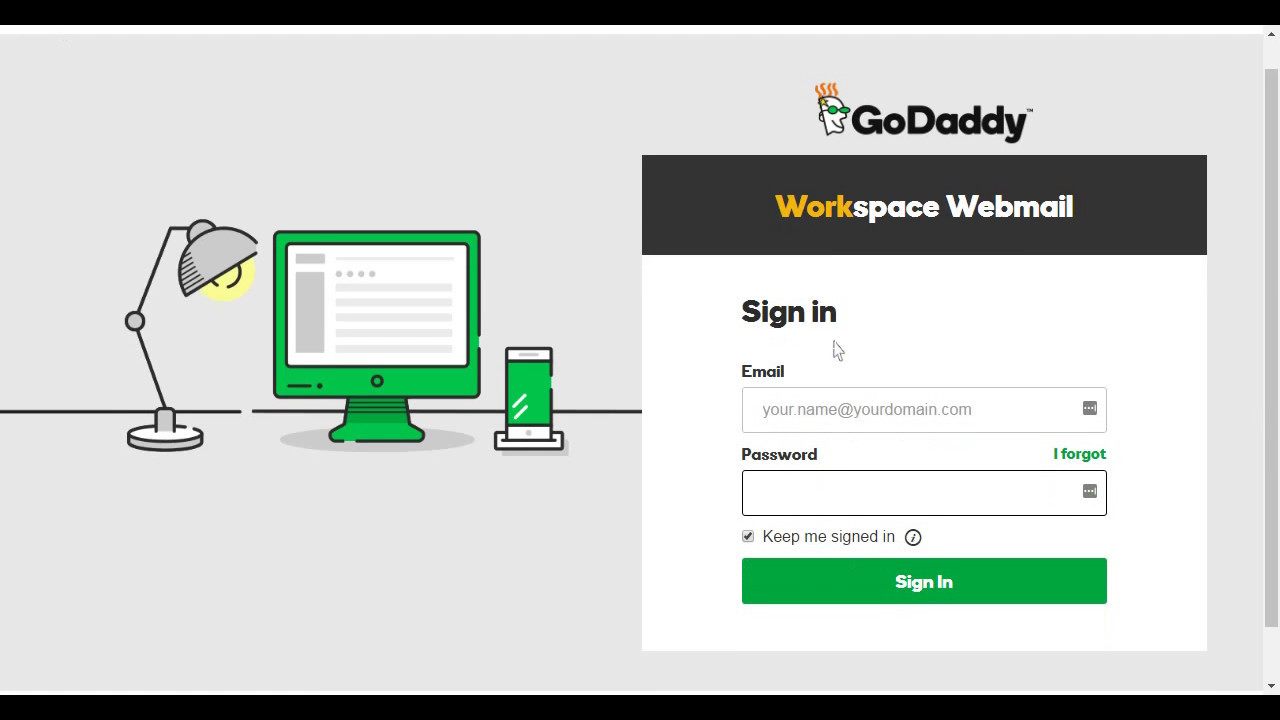 Godaddy email login